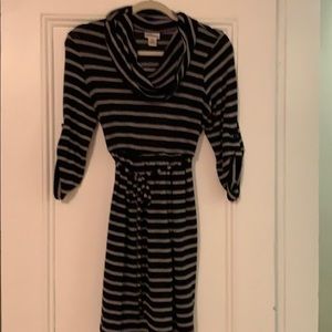 Cowl neck maternity dress